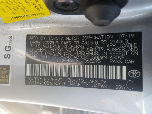 Photo 9 VIN: JTDEPRAE8LJ063295 - TOYOTA COROLLA LE 