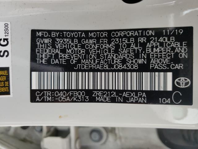 Photo 9 VIN: JTDEPRAE8LJ084308 - TOYOTA COROLLA LE 