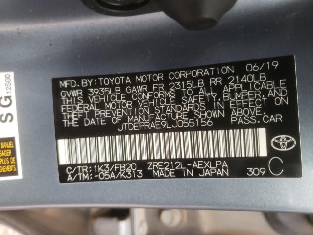 Photo 9 VIN: JTDEPRAE9LJ055156 - TOYOTA COROLLA LE 