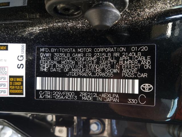 Photo 9 VIN: JTDEPRAE9LJ098055 - TOYOTA COROLLA LE 