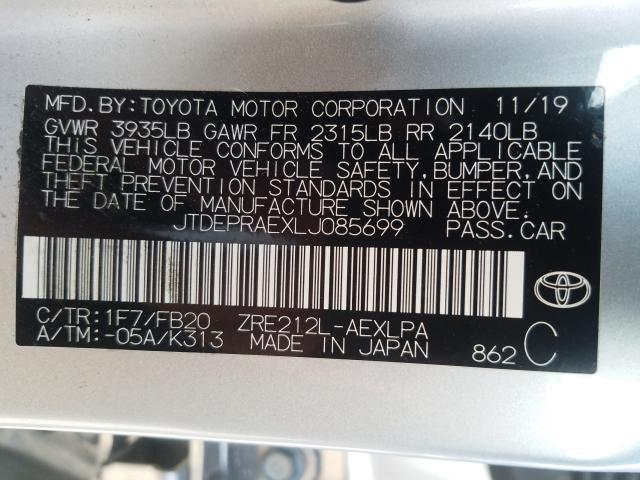 Photo 9 VIN: JTDEPRAEXLJ085699 - TOYOTA COROLLA LE 