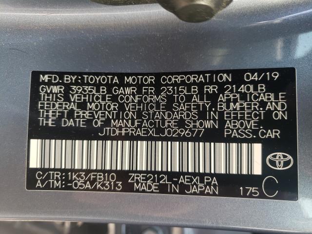 Photo 9 VIN: JTDHPRAEXLJ029677 - TOYOTA COROLLA LE 