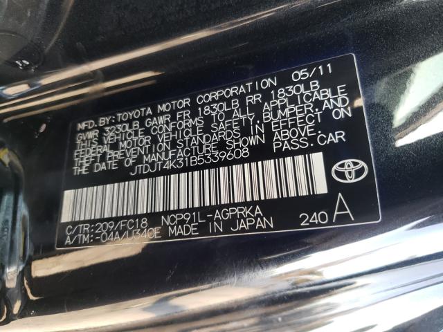 Photo 9 VIN: JTDJT4K31B5339608 - TOYOTA YARIS 