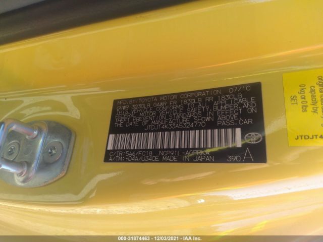 Photo 8 VIN: JTDJT4K33A5324770 - TOYOTA YARIS 