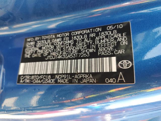 Photo 12 VIN: JTDJT4K36A5317263 - TOYOTA YARIS 