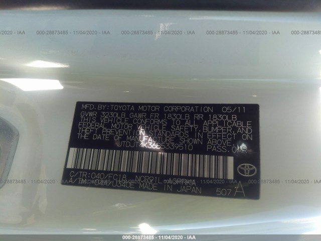 Photo 8 VIN: JTDJT4K36B5339510 - TOYOTA YARIS 