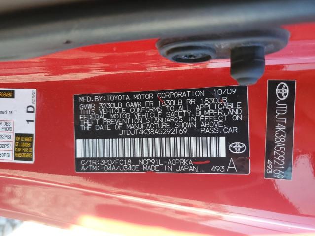 Photo 11 VIN: JTDJT4K38A5292169 - TOYOTA YARIS 