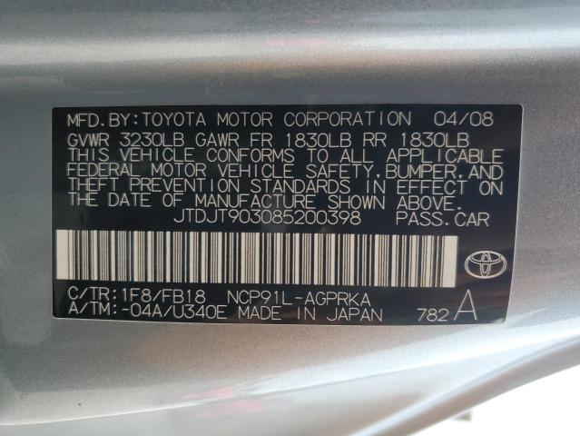 Photo 11 VIN: JTDJT903085200398 - TOYOTA YARIS 