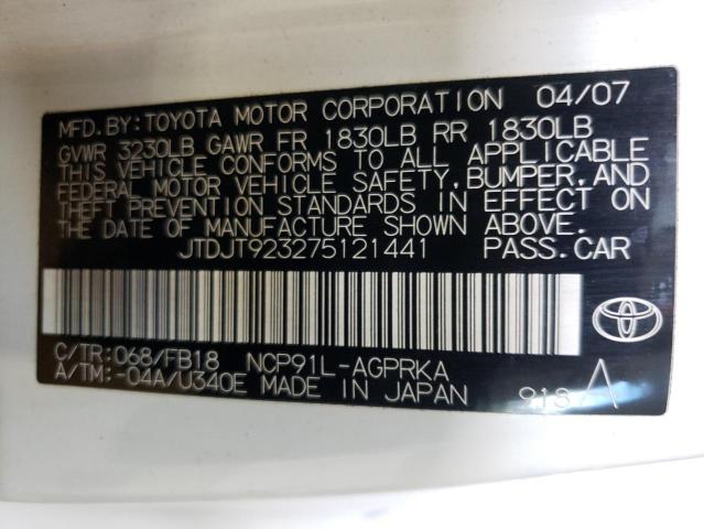 Photo 11 VIN: JTDJT923275121441 - TOYOTA YARIS 