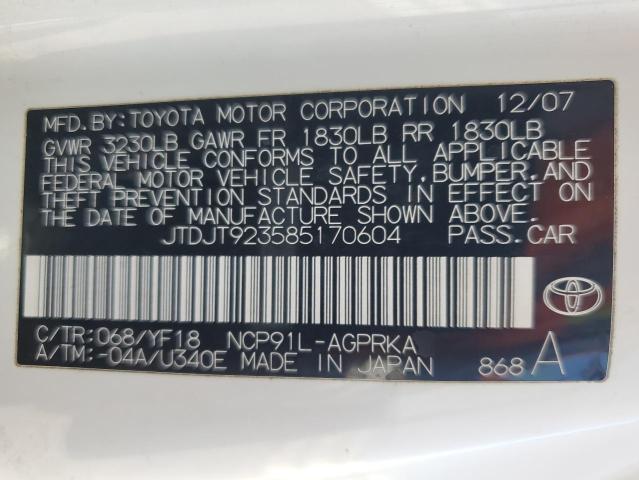 Photo 11 VIN: JTDJT923585170604 - TOYOTA YARIS 