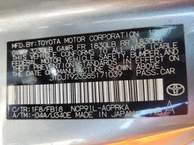 Photo 11 VIN: JTDJT923585171039 - TOYOTA YARIS 