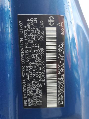 Photo 11 VIN: JTDJT923675102228 - TOYOTA YARIS 