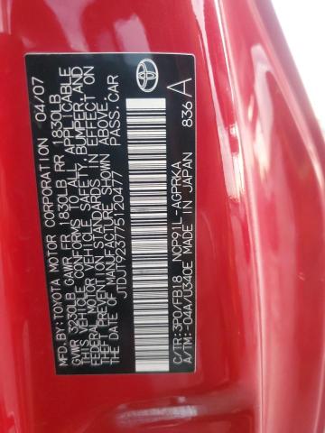 Photo 11 VIN: JTDJT923775120477 - TOYOTA YARIS 