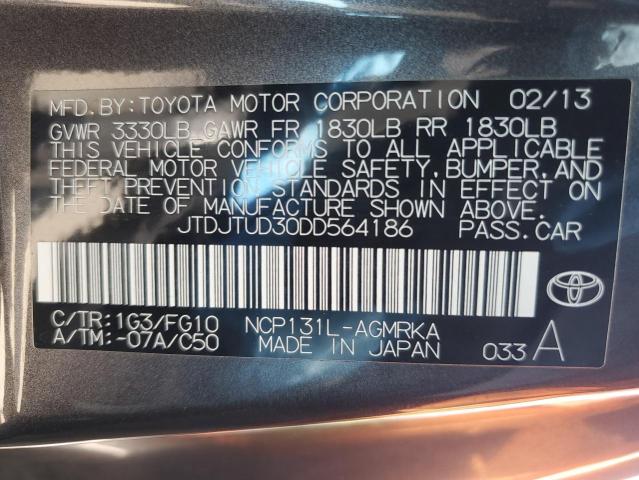 Photo 11 VIN: JTDJTUD30DD564186 - TOYOTA YARIS 