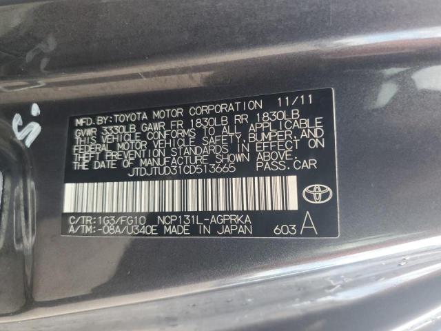 Photo 11 VIN: JTDJTUD31CD513665 - TOYOTA YARIS 