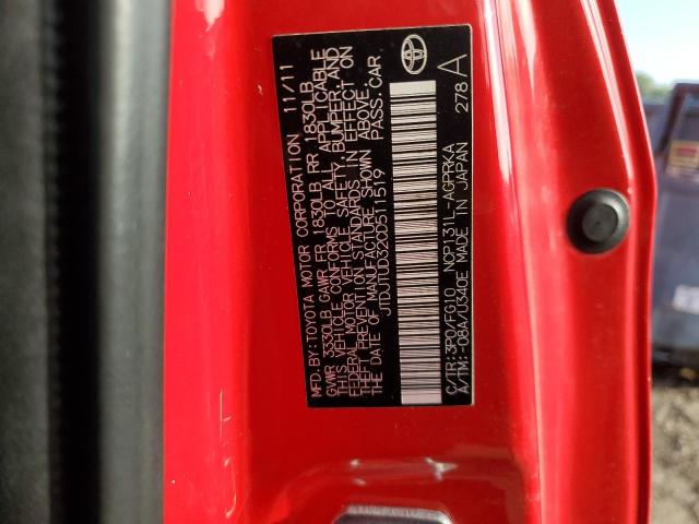 Photo 12 VIN: JTDJTUD32CD511519 - TOYOTA YARIS 