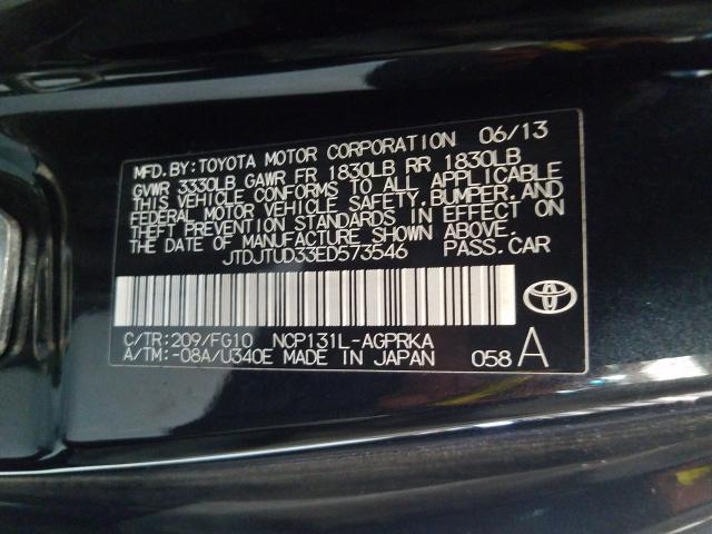 Photo 9 VIN: JTDJTUD33ED573546 - TOYOTA YARIS 