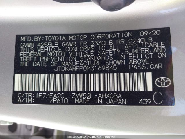 Photo 8 VIN: JTDKAMFP0M3169845 - TOYOTA PRIUS PRIME 