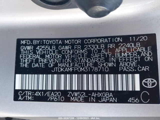 Photo 8 VIN: JTDKAMFP0M3178710 - TOYOTA PRIUS PRIME 