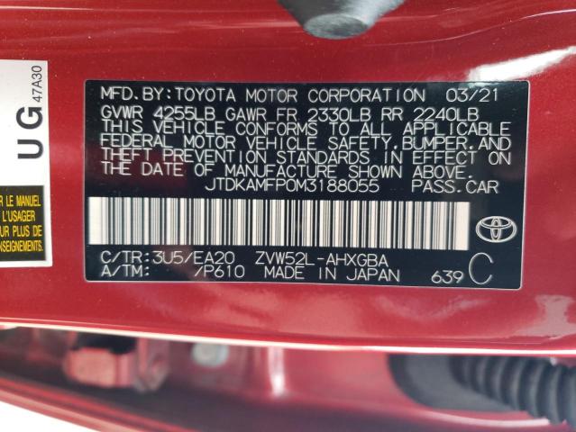 Photo 9 VIN: JTDKAMFP0M3188055 - TOYOTA PRIUS PRIM 