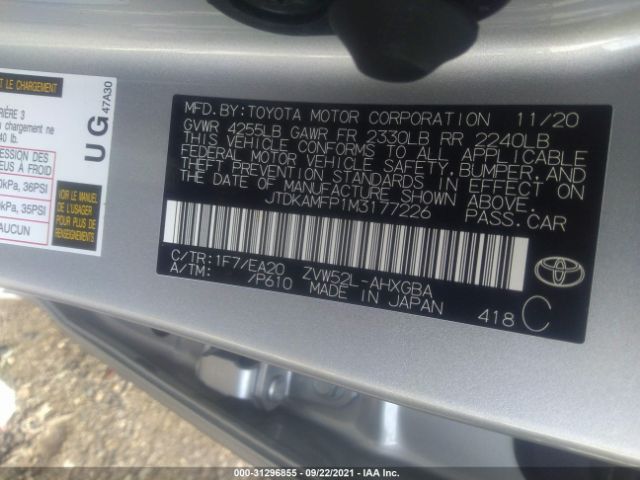 Photo 8 VIN: JTDKAMFP1M3177226 - TOYOTA PRIUS PRIME 