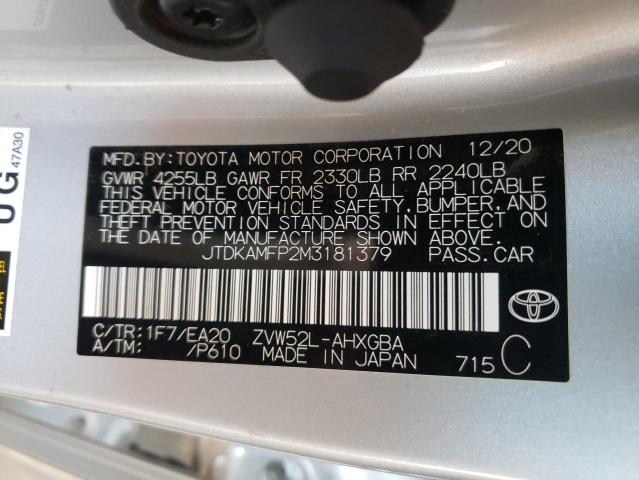 Photo 9 VIN: JTDKAMFP2M3181379 - TOYOTA PRIUS PRIM 