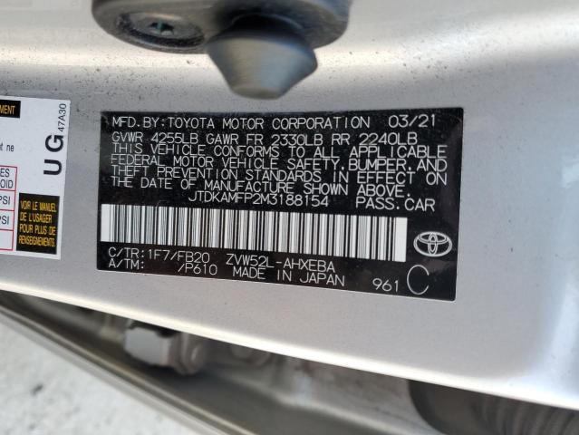 Photo 12 VIN: JTDKAMFP2M3188154 - TOYOTA PRIUS 