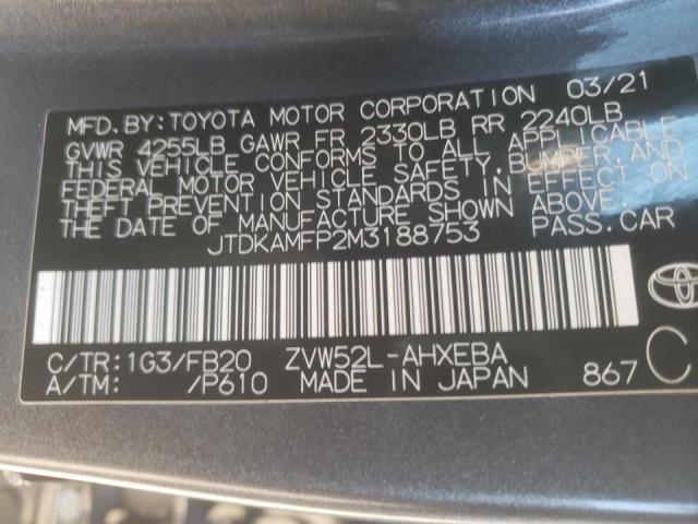 Photo 9 VIN: JTDKAMFP2M3188753 - TOYOTA PRIUS PRIM 