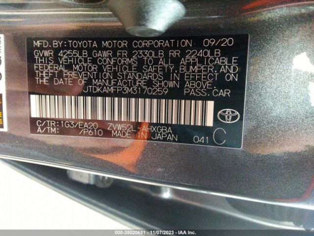 Photo 8 VIN: JTDKAMFP3M3170259 - TOYOTA PRIUS PRIME 