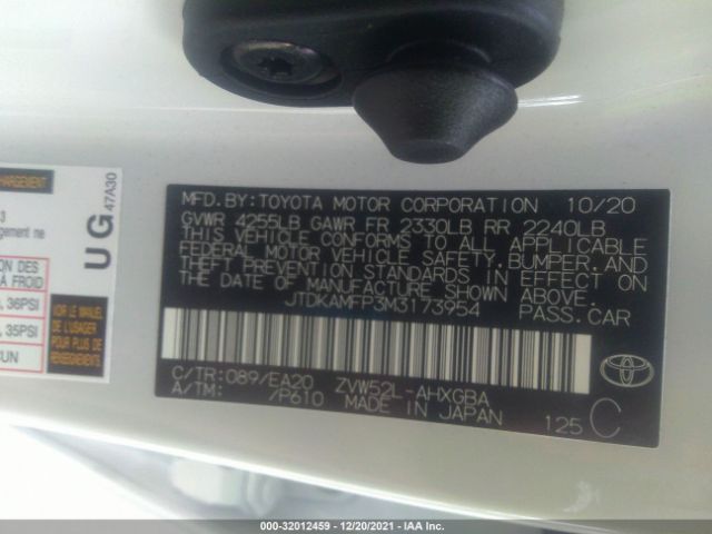 Photo 8 VIN: JTDKAMFP3M3173954 - TOYOTA PRIUS PRIME 