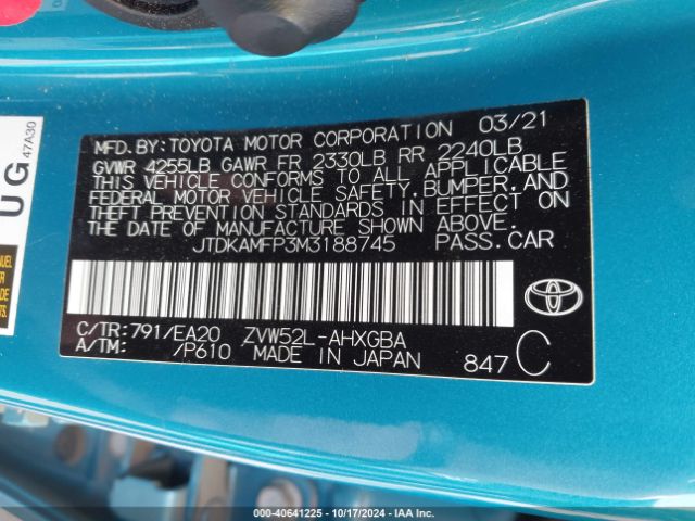 Photo 8 VIN: JTDKAMFP3M3188745 - TOYOTA PRIUS PRIME 