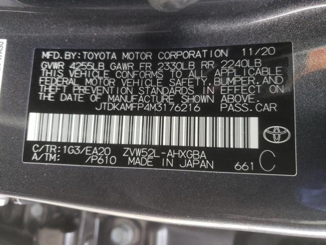 Photo 11 VIN: JTDKAMFP4M3176216 - TOYOTA PRIUS PRIM 