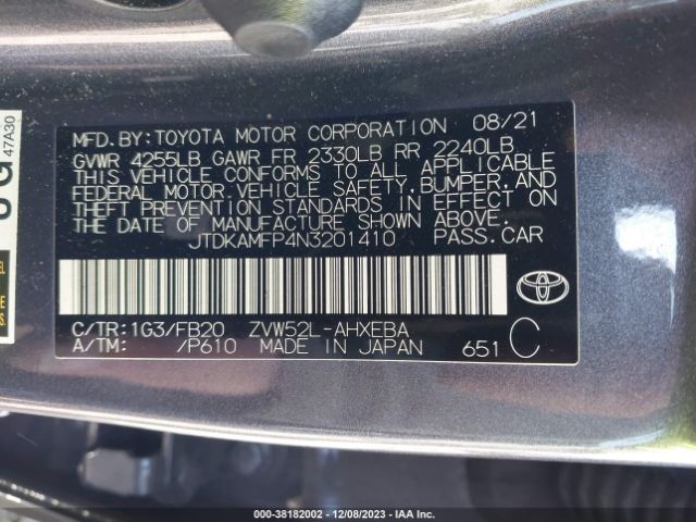 Photo 8 VIN: JTDKAMFP4N3201410 - TOYOTA PRIUS PRIME 