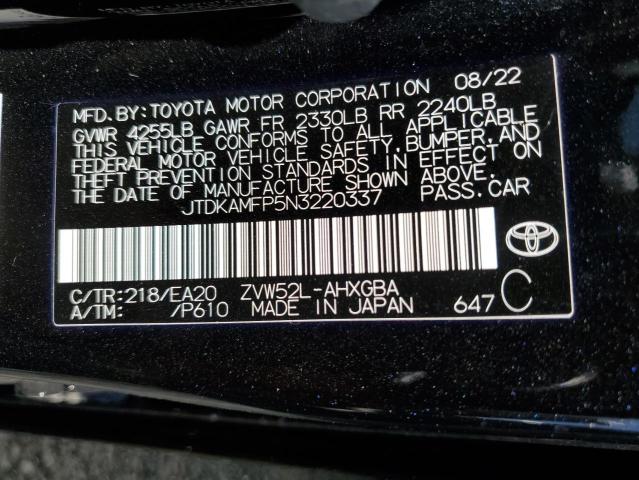 Photo 11 VIN: JTDKAMFP5N3220337 - TOYOTA PRIUS PRIM 