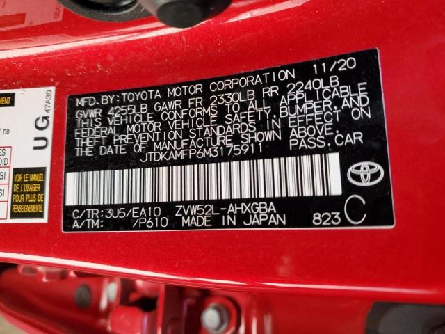 Photo 11 VIN: JTDKAMFP6M3175911 - TOYOTA PRIUS PRIM 