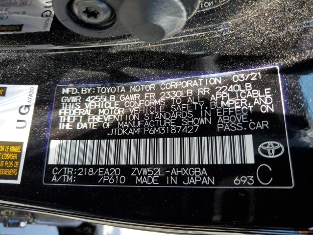 Photo 12 VIN: JTDKAMFP6M3187427 - TOYOTA PRIUS PRIM 