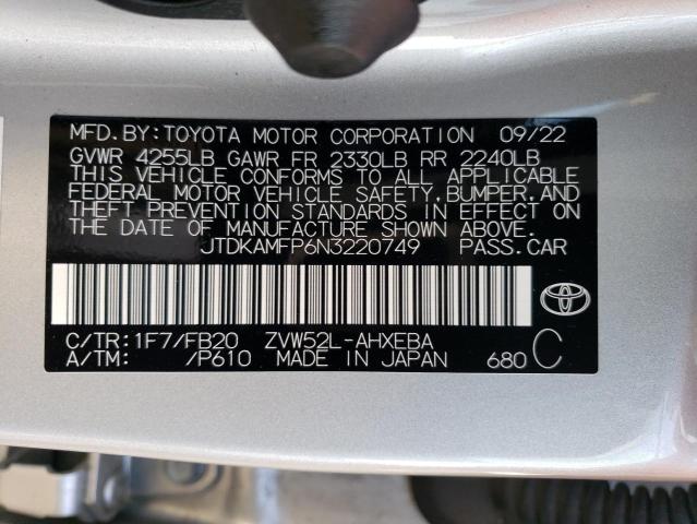 Photo 11 VIN: JTDKAMFP6N3220749 - TOYOTA PRIUS 