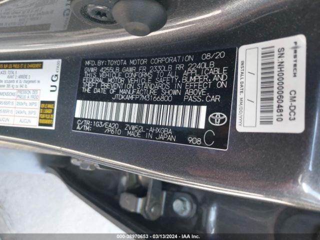 Photo 8 VIN: JTDKAMFP7M3166800 - TOYOTA PRIUS PRIME 