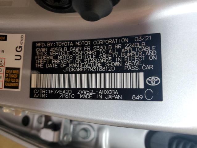 Photo 11 VIN: JTDKAMFP7M3188120 - TOYOTA PRIUS PRIM 