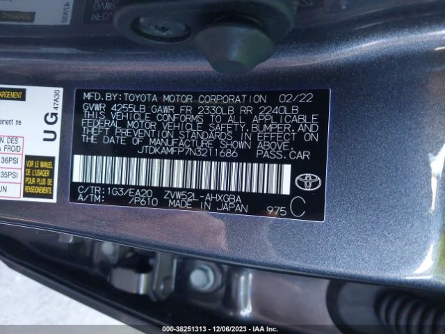 Photo 8 VIN: JTDKAMFP7N3211686 - TOYOTA PRIUS PRIME 