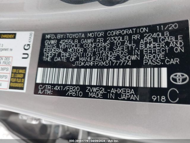 Photo 8 VIN: JTDKAMFPXM3177774 - TOYOTA PRIUS PRIME 