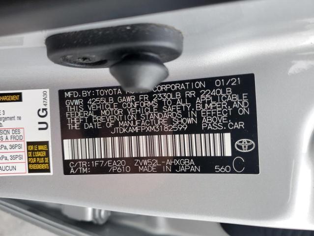 Photo 12 VIN: JTDKAMFPXM3182599 - TOYOTA PRIUS 