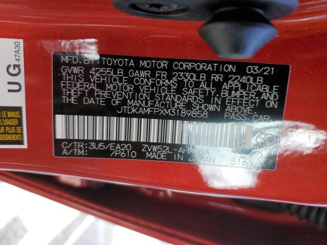 Photo 9 VIN: JTDKAMFPXM3189858 - TOYOTA PRIUS PRIM 