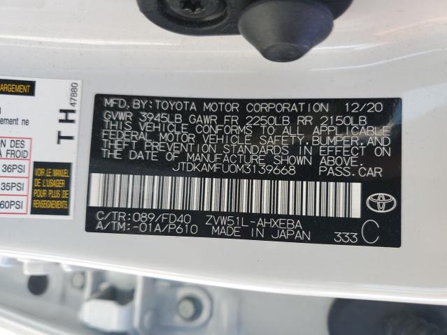 Photo 11 VIN: JTDKAMFU0M3139668 - TOYOTA PRIUS SPEC 