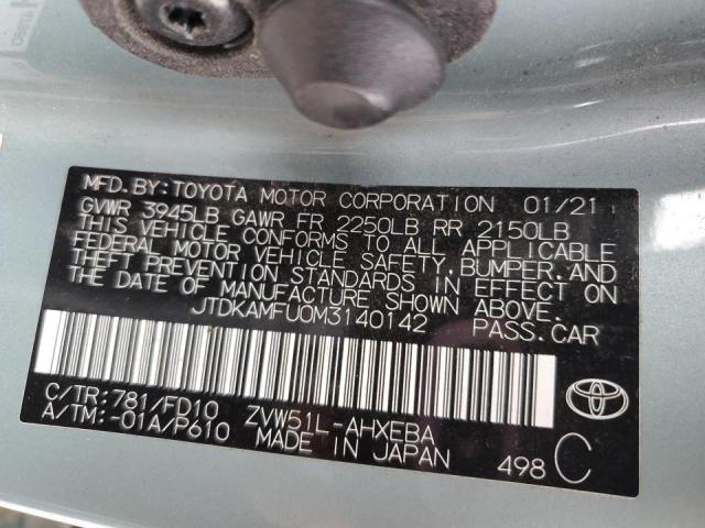 Photo 11 VIN: JTDKAMFU0M3140142 - TOYOTA PRIUS SPEC 