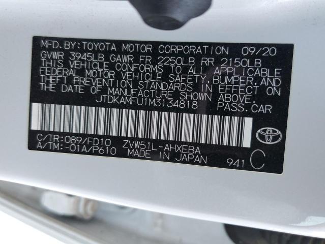 Photo 9 VIN: JTDKAMFU1M3134818 - TOYOTA PRIUS SPEC 