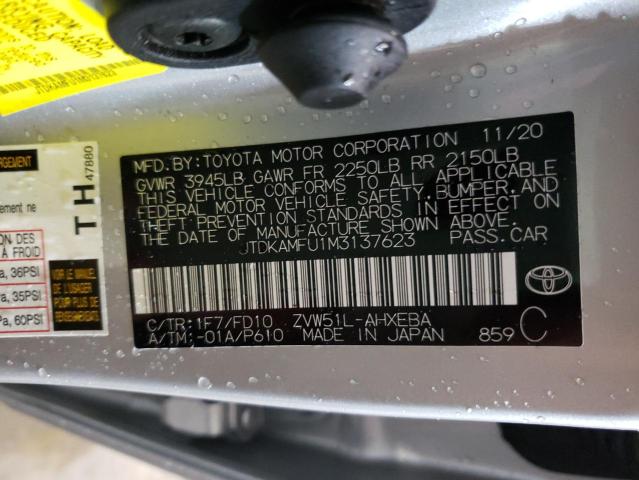 Photo 9 VIN: JTDKAMFU1M3137623 - TOYOTA PRIUS SPEC 