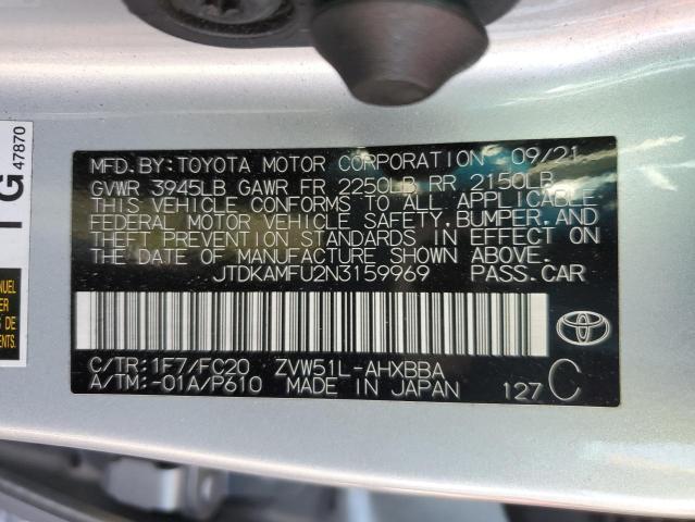 Photo 12 VIN: JTDKAMFU2N3159969 - TOYOTA PRIUS NIGH 