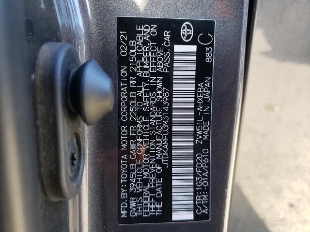 Photo 12 VIN: JTDKAMFU3M3143987 - TOYOTA PRIUS 