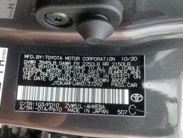 Photo 9 VIN: JTDKAMFU4M3137292 - TOYOTA PRIUS SPEC 